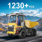 Mould King 17092 Articulated Dump Truck Building Set, Engineering Vehicle with Battery and Remote Control, Collectible Set for Adults (1230 Pieces)