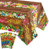 Tatuo 3 Pcs Hawaiian Tablecloths Tropical Luau Tiki Table Covers Summer Party Decoration Palm Leaves Plastic Rectangular Aloha Flower Tablecloth