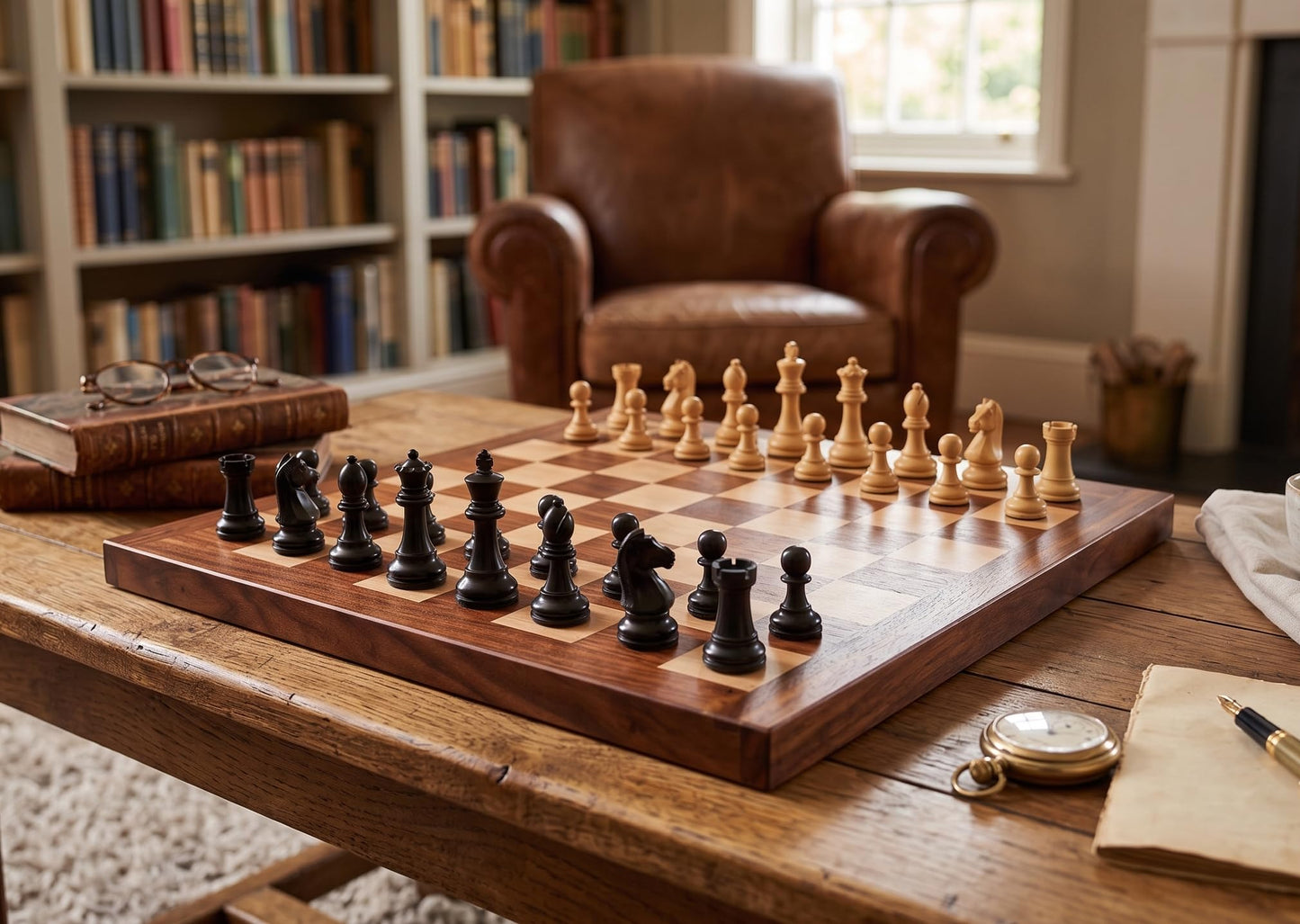 StonKraft Wooden Chess Board Without Pieces for Professional Chess Players - Appropriate Wooden & Brass Chess Pieces Chessmen Available Separately by