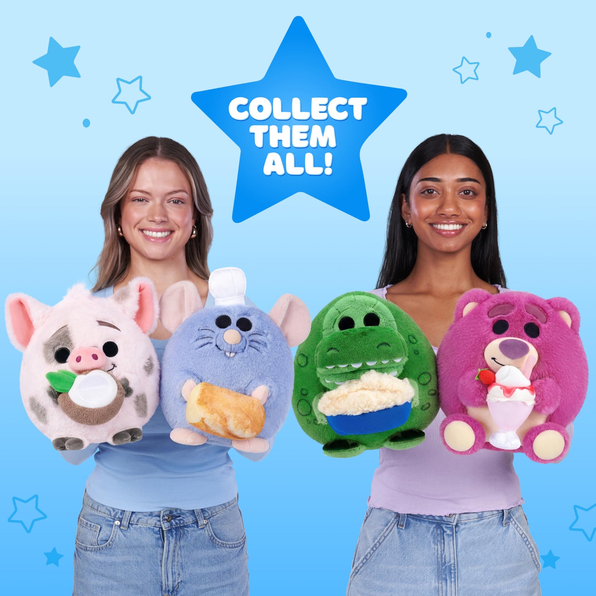 Snackles Disney 8-Inch Plush Toy (Pua & Coconut) by ZURU - Ultra-Soft Stuffed Animal with Snack Accessory, Collectible Cuddly Plush for Kids, Tweens