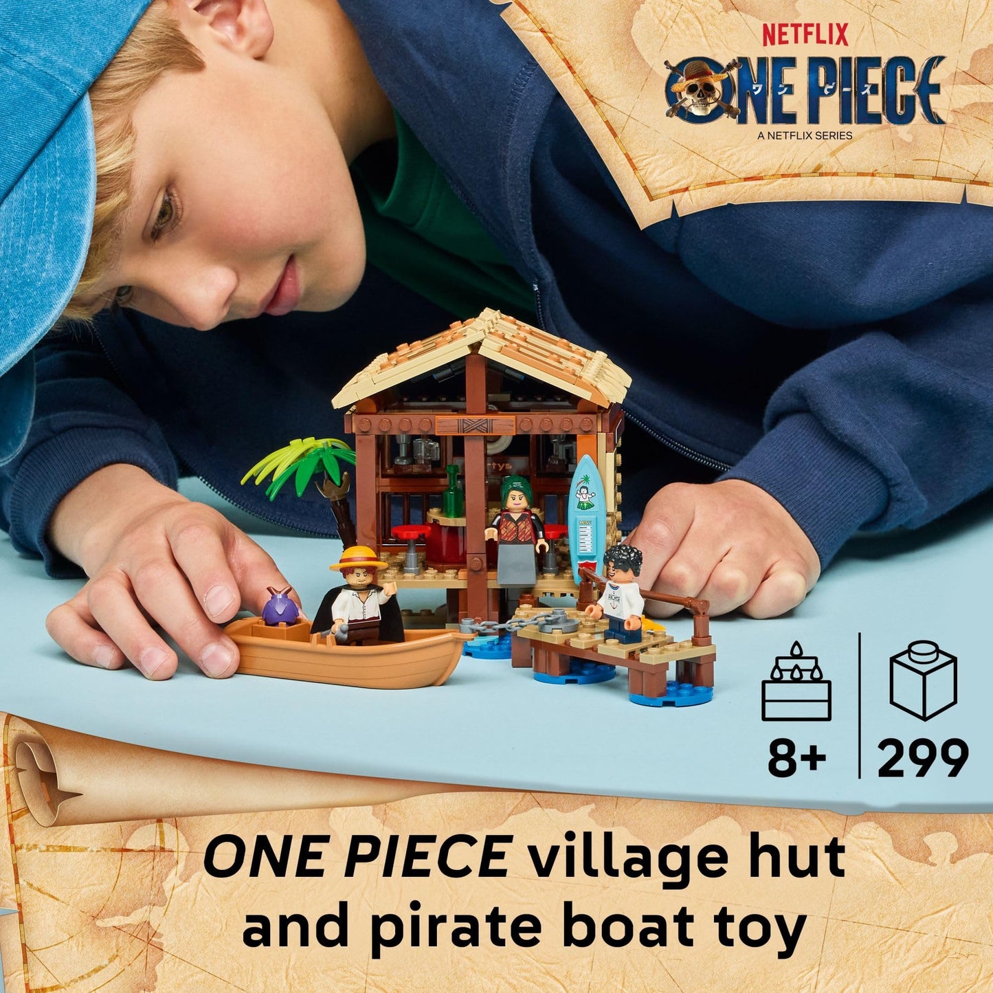 LEGO ONE PIECE Windmill Village Hut Building Blocks - Pretend Play Building Toy for Boys & Girls, Ages 8+ - Toy Figures & Playset for Anime Fans