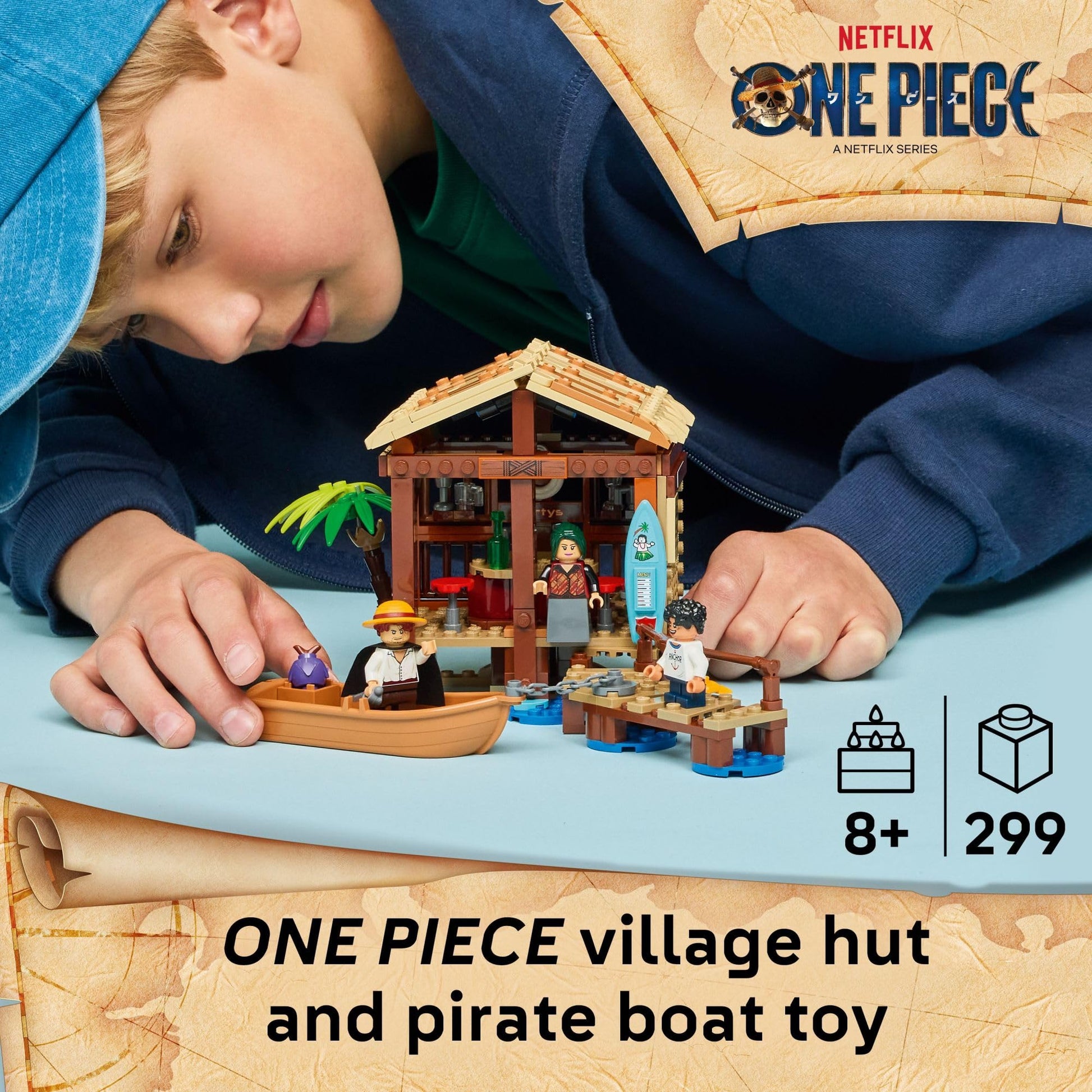 LEGO ONE PIECE Windmill Village Hut Building Blocks - Pretend Play Building Toy for Boys & Girls, Ages 8+ - Toy Figures & Playset for Anime Fans