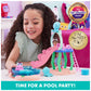 Gabby's Dollhouse, Purr-ific Pool Playset with Gabby and Mercat Figures, Color-Changing Mermaid Tails and Pool Accessories Kids Toys for Ages 3 and Up