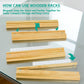 Vovotuzzi 4PCS Magnetic Wooden Mahjong Racks - Natural Solid Pine Wood Pushers Set, American Mahjong Tile Rack Set, Mahjong Accessories for Standard