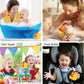 DolliBu Rooster Bath Buddy Squirter - Floating Yellow Chicken Rubber Bath Toy, Fun Water Squirting Bathtime Play For Toddlers, Cute Farm Barn Animal