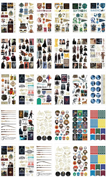 Paper House Productions Harry Potter Foil Accent 512-Piece Officially Licensed Sticker Folio - Houses, Characters, Planner Stickers and More!