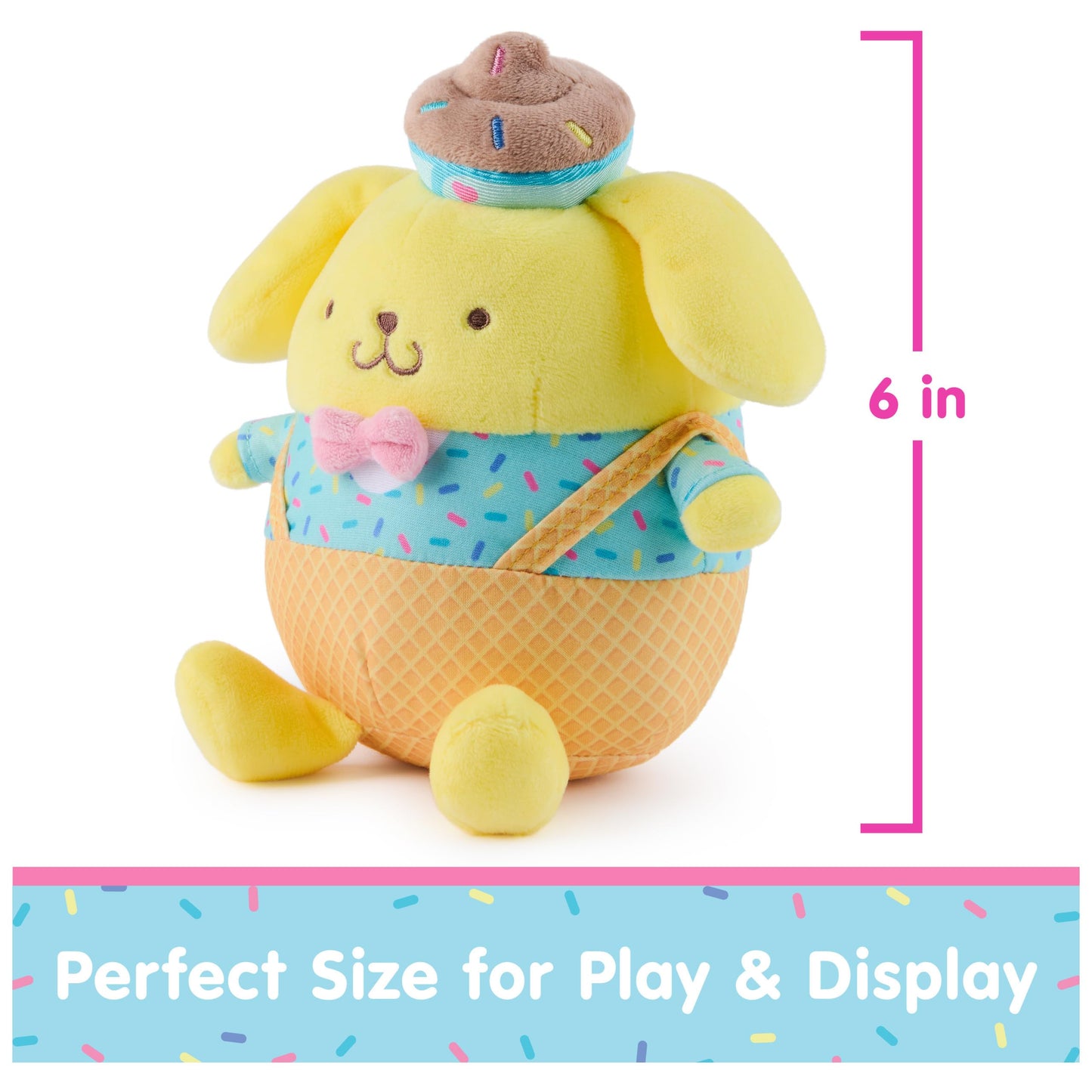 GUND Sanrio Pompompurin Ice Cream 6-Inch Plush Toy for Ages 1+