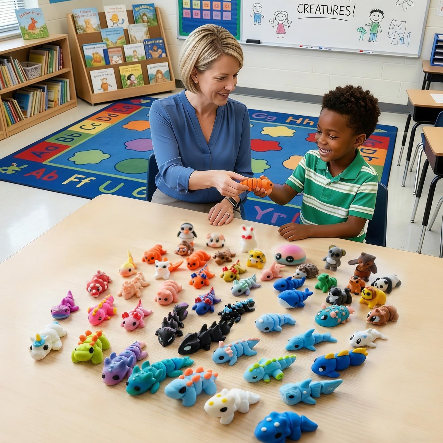 Krynicia 52 Pcs 3D Printed Animals Fidget Toys