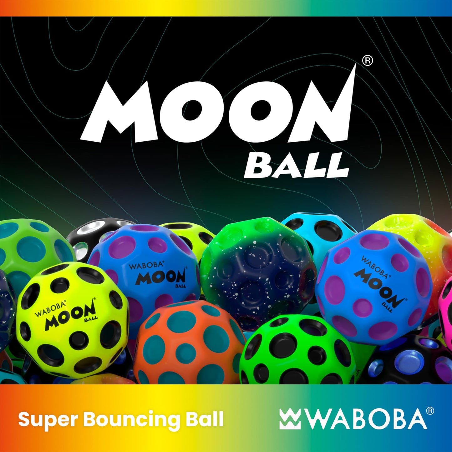 Waboba Moon Ball Martian, Orange, Hyper Bouncy