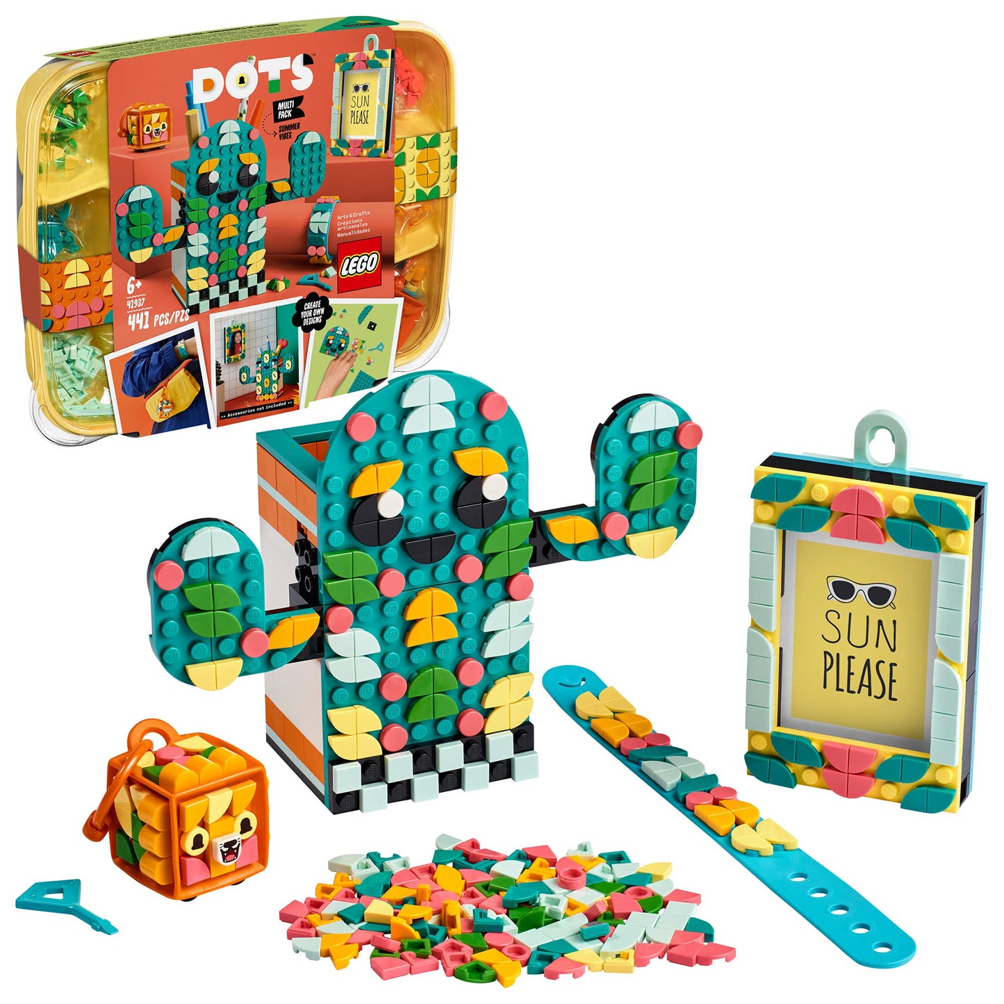 Lego DOTS Multi Pack - Summer Vibes 41937 DIY Craft Decoration Kit; Makes a Top Design Gift for Creative Kids; New 2021 (441 Pieces)