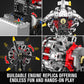 Mould King 10211 Aircraft Engine Model that Works, 1147PCS Transmission Engine Battery/Motor Building Sets, STEM Toy Gift for 14+ Teens & Adults, V8