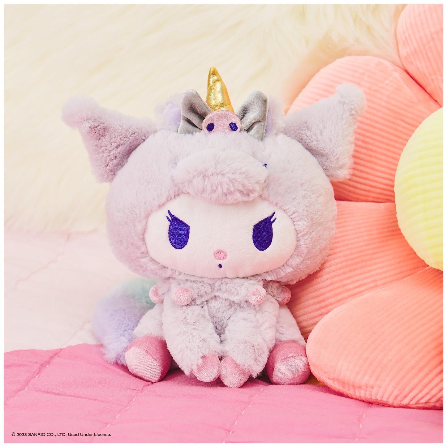 GUND Sanrio Kuromi 6" Plush Toy with Purple Unicorn Outfit; Ages 1+