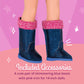 Glitter Girls - Rainy Day Shine! - 14-Inch Doll Accessories - Blue Glitter Rain Boots - Pink Knit Trim - Accessories for 14-Inch Dolls - Toy