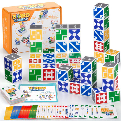 IBLOTIME Shape Color Rush Board Game Easter Strategic Pattern Matching Game 2 to 4 Players Fast Logic Challenge Game Night Gift Christmas Birthday