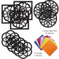 VHALE Suncatchers Craft 3 Sets (9 Cutouts) w Tissue Papers Stained Glass Effect Paper Sun Catcher Kit, Window Art, Classroom Crafts, Creative Art