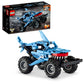 LEGO Technic Monster Jam Megalodon Building Set, 2 in 1 Pull Back Shark Truck to Lusca Low Racer Car Toy, DIY Building Toy Ideas for Outdoor Play