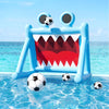 Funscape Kid Soccer Pool Toy, 2-in-1 Inflatable Soccer Goal Water Pool Game