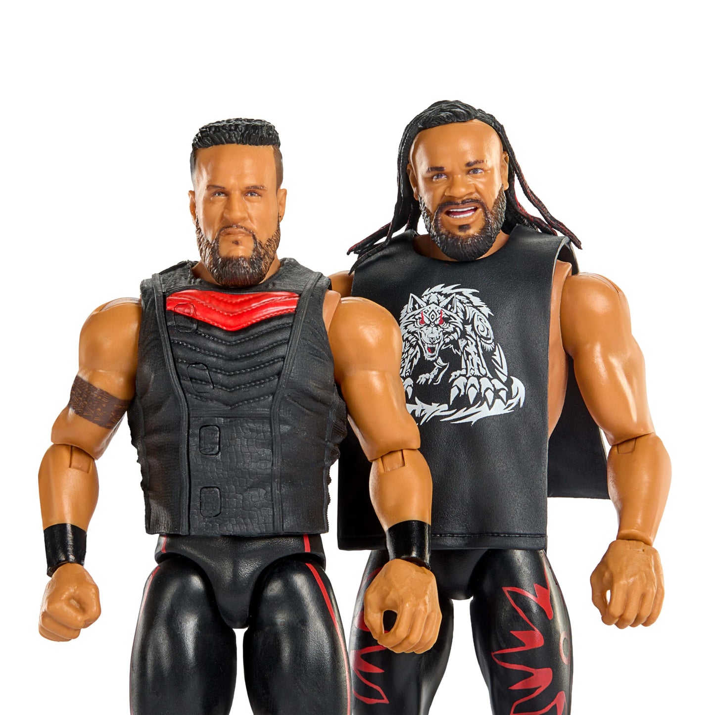 Mattel WWE Main Event Showdown Action Figures 2-Pack with Accessory, Series #24 Tama Tonga & Jacob Fatu Collectible Set, 6-inch