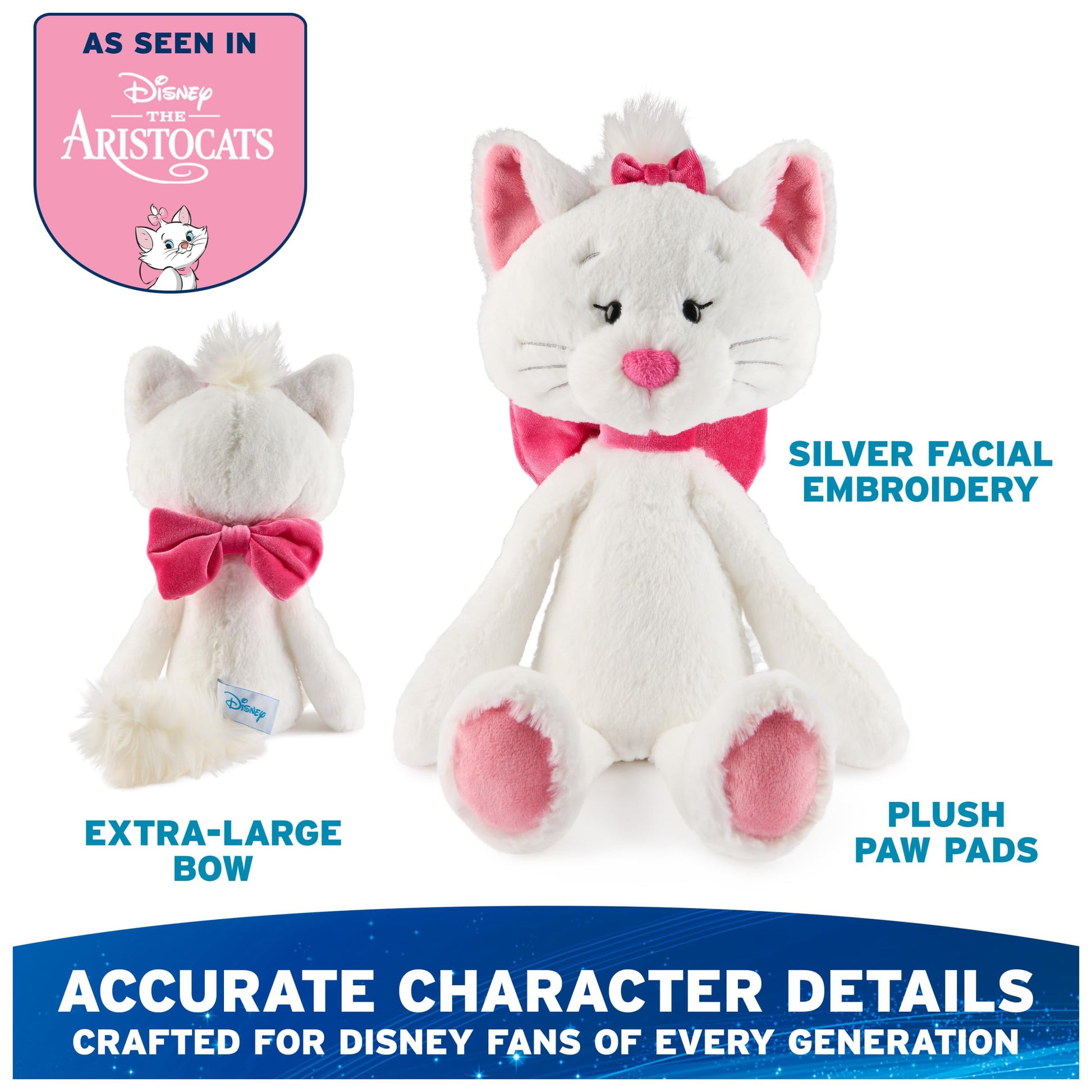 GUND Disney Official Marie Toothpick 15-Inch Plush Toy for Ages 1+