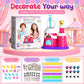 Motivekit Circus Balloon Craft Kit - DIY Sticky Balloon Animal Set with Pump, Funny Inflator for Kids, 3D Stickers, Bouncy Balloons & Accessories