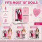Emily Rose 18 Inch Doll Clothes Storage Wardrobe Closet Organizer - Floral
