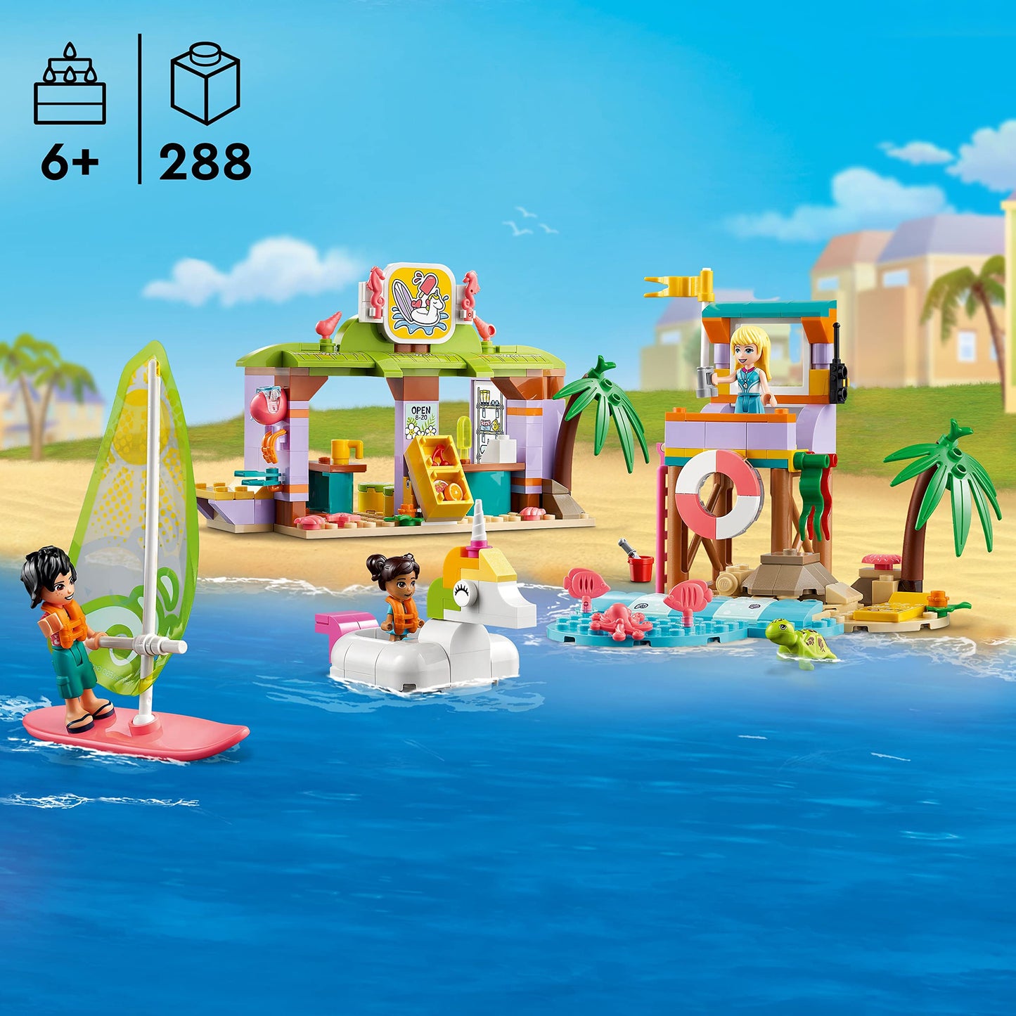 LEGO Friends Surfer Beach Fun 41710 Building Toy Set for Girls, Boys, and Kids Ages 6+ (288 Pieces)