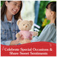 GUND “It's a Girl” Sustainable Message Bear with Pink T-Shirt, Teddy Bear Made from 100% Recycled Materials for Ages 1 and Up, Tan, 12”