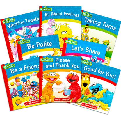 Sesame Street Elmo Manners Books for Kids Toddlers - Set of 8 Manners Books