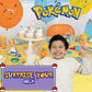 Unique Pokémon Party Supplies | Tableware Mega Party Set | Serves 24 | Officially Licensed | Plates, Napkins | Birthday Party Set For Kids, Boys