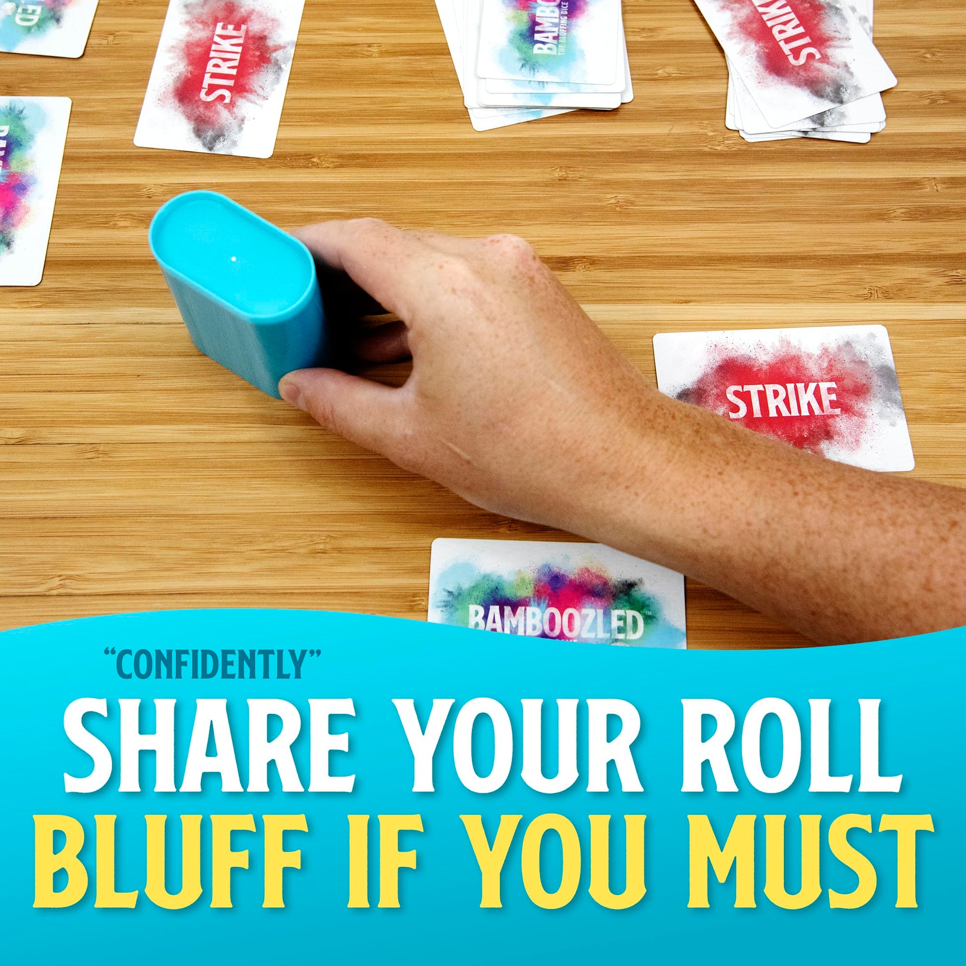 Blue Wasatch Games Bamboozled - A Hilariously Fun Bluffing Dice & Card Game, Family-Friendly Party Game for Kids, Teens & Adults, Ages 8+, Fast