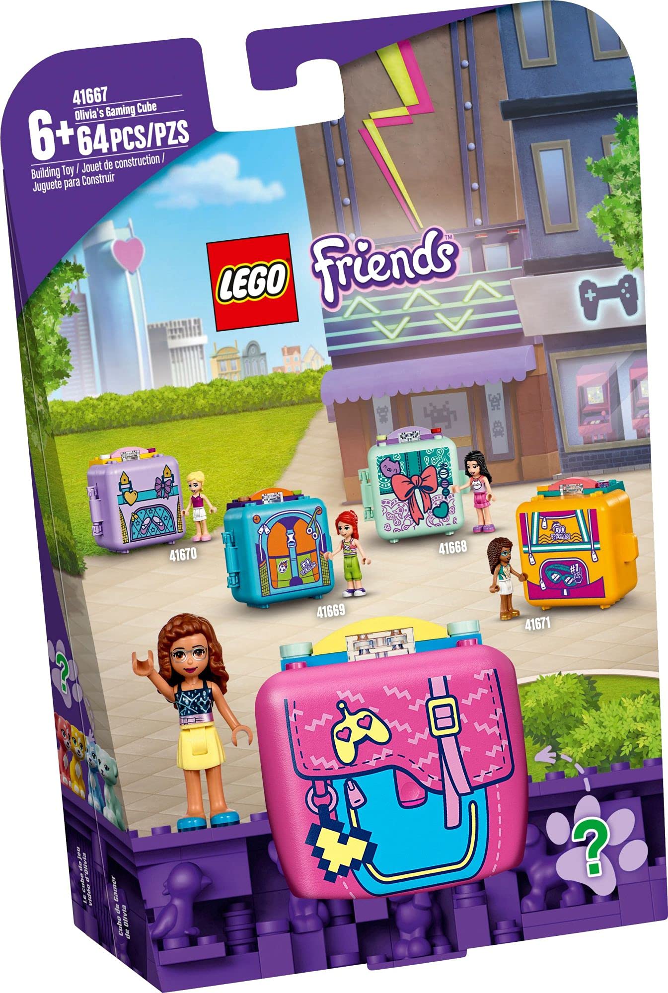 LEGO Friends Olivia's Gaming Cube 41667 Building Kit; Gaming Toy Friends Olivia; Makes a Great Gift for Creative Kids Who Love Mini-Doll Toys; New