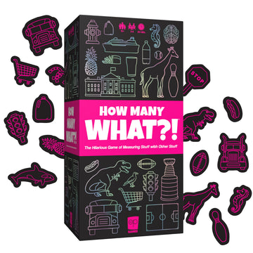 How Many What?! Board Game, Hilarious Party Game of Absurd Comparisons, Guess Sizes in The Most Ridiculous Ways, Fun for Families, Friends & Game