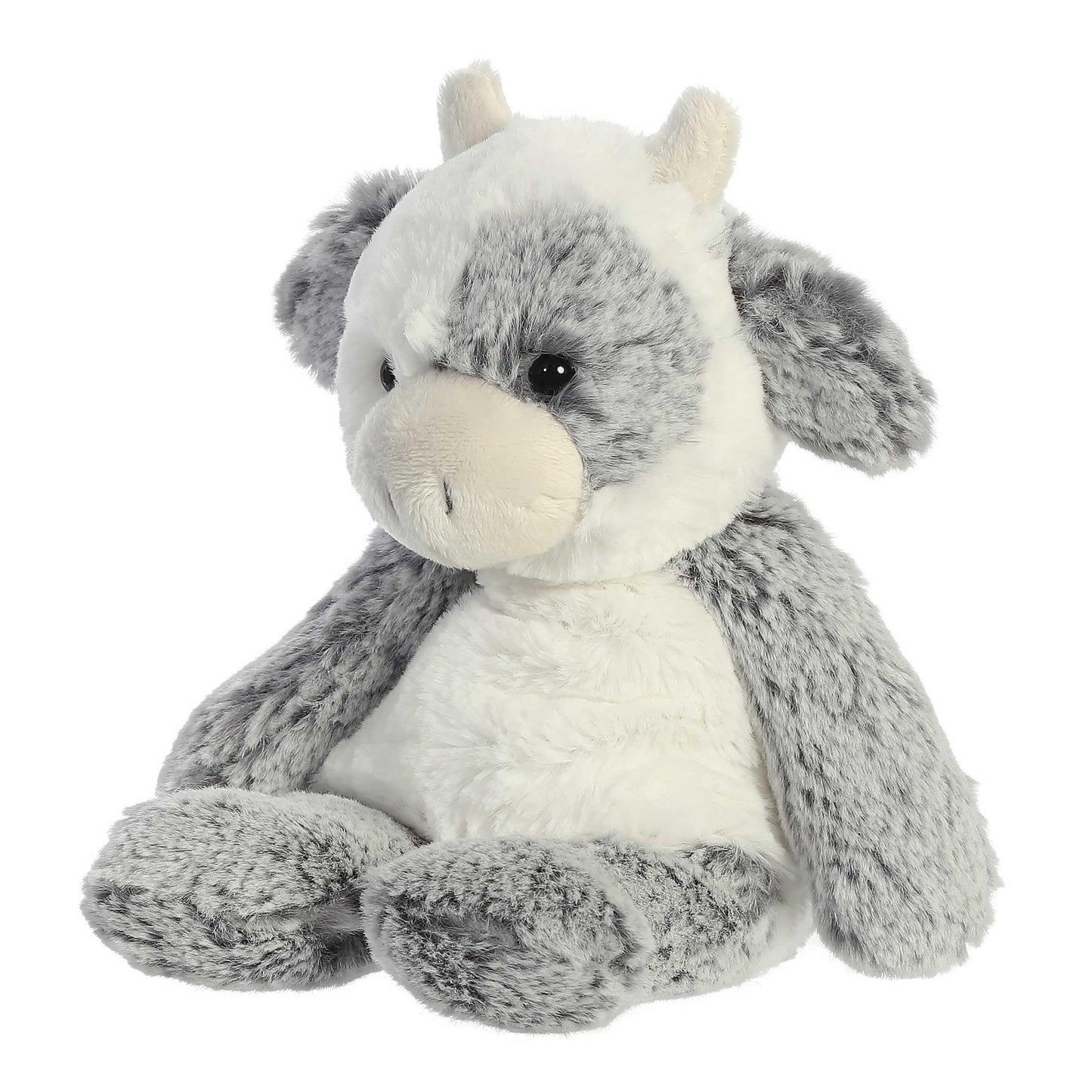Aurora® Snuggly Sweet & Softer™ Cow Stuffed Animal - Comforting Companion - Imaginative Play - White 6.5 Inches