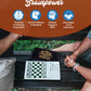 WE Games Mini Magnetic Travel Chess Set - 6-Inch Foldable Board with Durable Vinyl Pieces & Extra Queens- Indoor & Outdoor Magnetic Chess Game - Gold