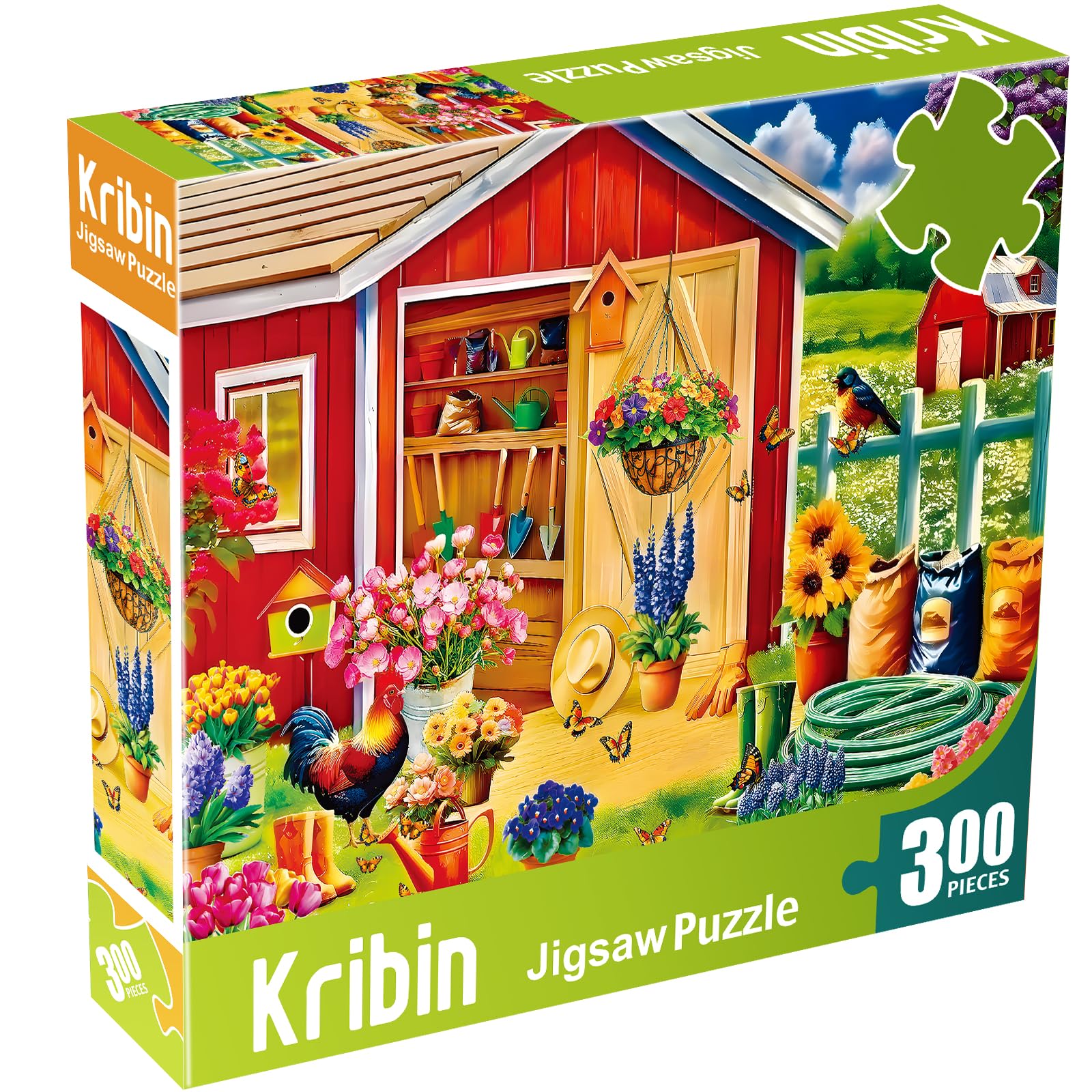 300 Piece Puzzles for Adults, Jigsaw Puzzles for Kids - Farm Garden Cottage