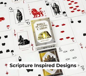 bomgames Bible Playing Cards - Christian Gifts | Faith-Based, Easter Basket Filler, Scripture Characters & Unique Suits