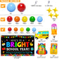 Back to School Decorations,159PCS Back to School Balloon Garland Arch kit with Large Backdrop Banner,First Day of School Decorations,Kindergarten