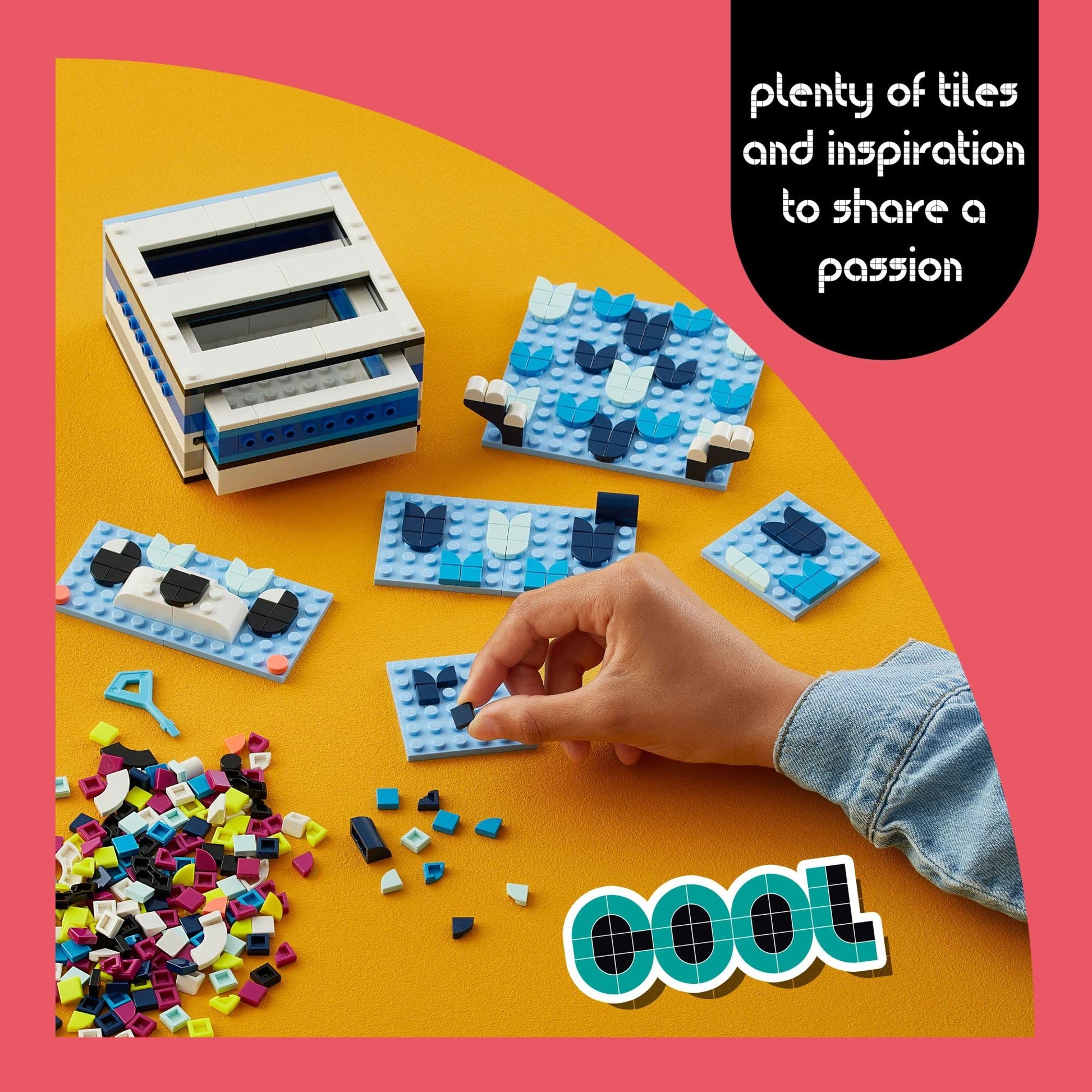 LEGO DOTS Creative Animal Drawer Building Toy 41805, Buildable Treasure Box, Jewelry Box, Desk Caddy, Storage Box, Arts and Crafts DIY Toy Mosaic