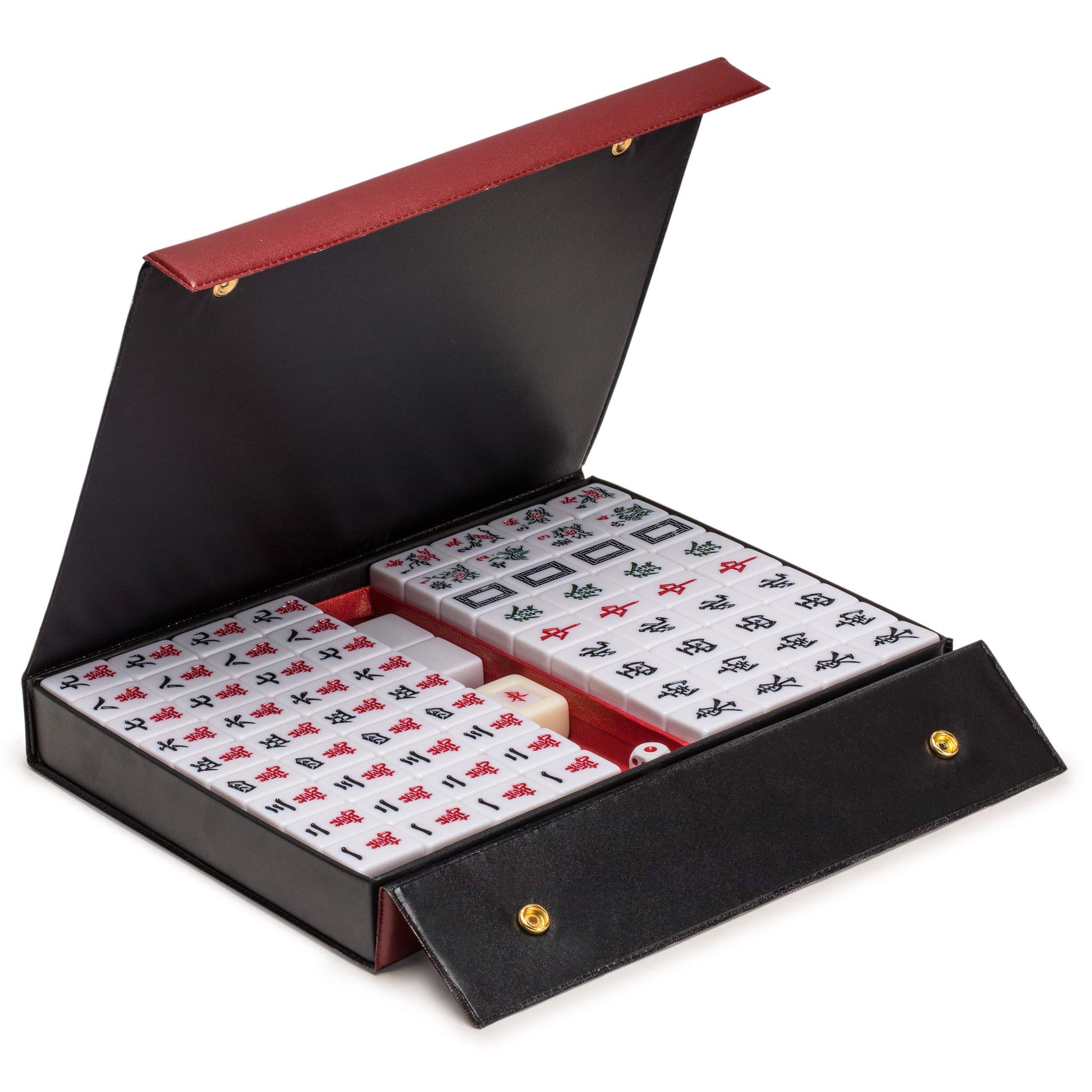 Yellow Mountain Imports Chinese Mahjong Set - Rouge Heritage - 146 Medium Tiles, Professional Set for Chinese-Style Play [???? ????]