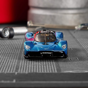 Hot Wheels Elite 64 Aston Martin Valkyrie - Premium Die-Cast Car with Opening Gull-Wing Doors, Real Riders Rubber Tires, Metal Body & Chassis