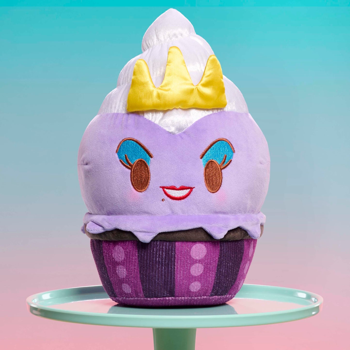Disney Munchlings Squeeze-A-Munch Large Lavender Scented Ice Cream Sundae Ursula 10-inch Plush, Kids Toys for Ages 0+ by Just Play