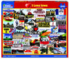 White Mountain 1000 Piece Jigsaw Puzzle Hawkeye State Collage, I Love Iowa