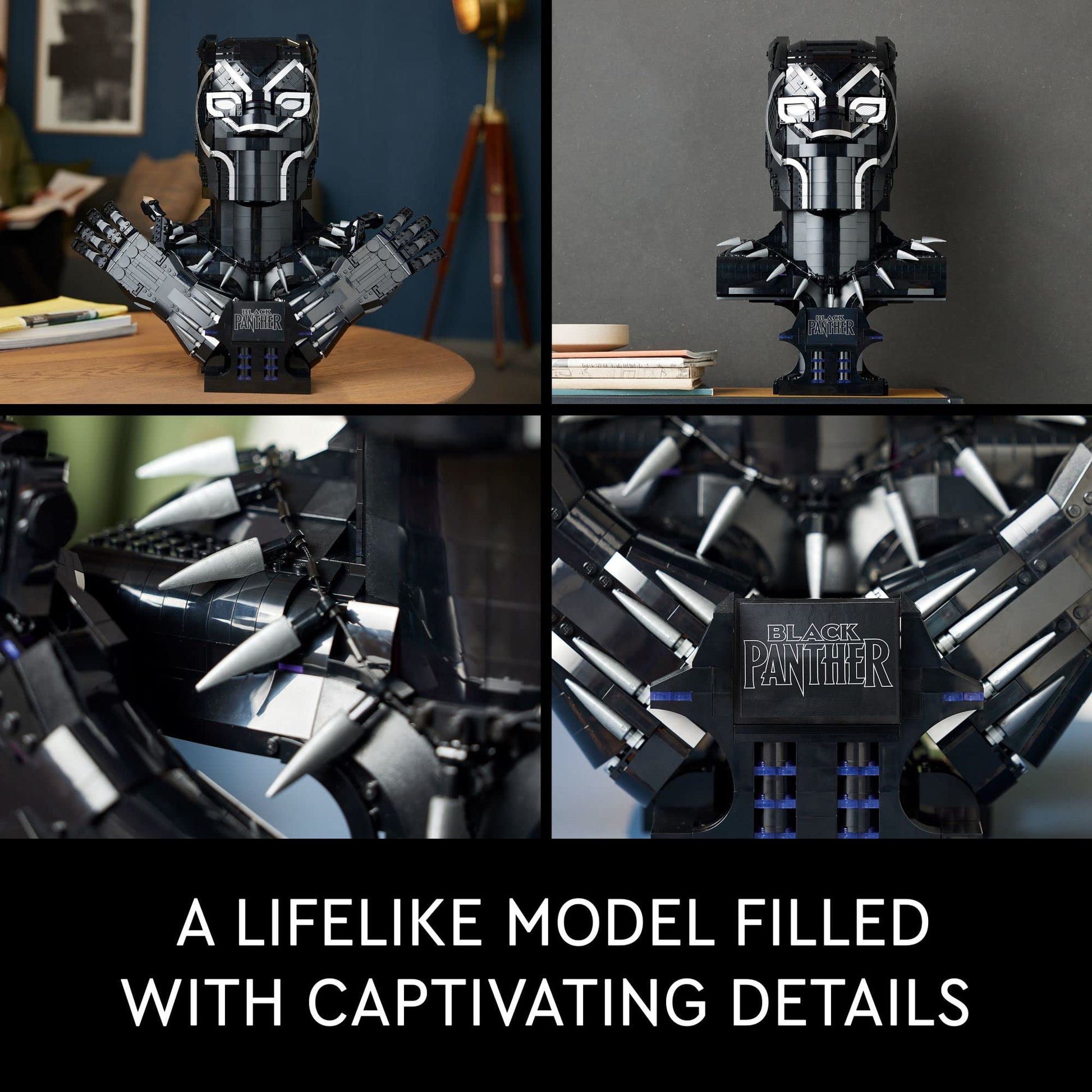 LEGO Marvel Black Panther, King T’Challa Model Building Kit, 76215 Collectible Wakanda Forever Memorabilia, Super Hero Set for Adults and Teens,