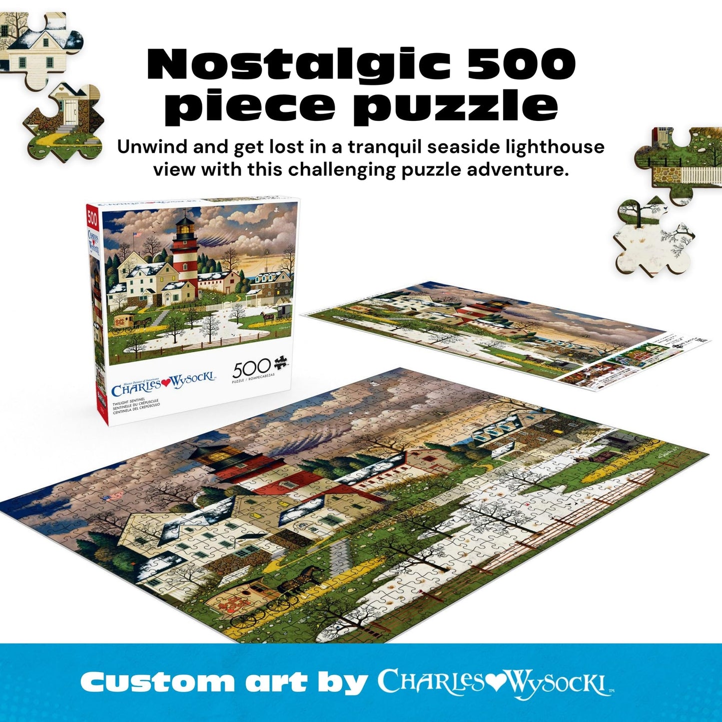 Buffalo Games - Charles Wysocki Twilight - 500 Piece Puzzle for Adults