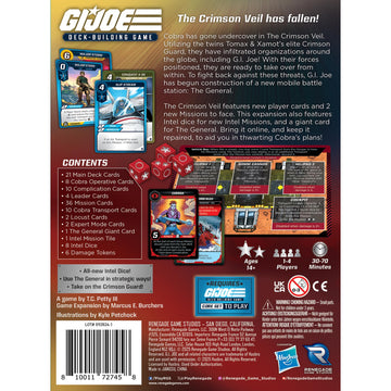 Renegade Game Studios G.I. Joe Deck-Building Game: The Crimson Veil Expansion, 2 Missions, Intel Dice, 1-4 Players