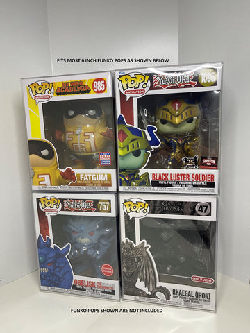 [6 Pack] 6-Inch Funko Pop! Protector Clear Display Case Box for 6" Funko Pop! Figures - 0.50mm PET Plastic