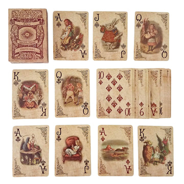 Alice Playing Cards - Complete Full Set for Themed Parties, Photo Props, Decorations and Games
