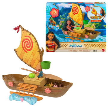Mattel Disney Moana Ocean Voyager Canoe Floating Boat Playset