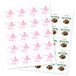 2"" Round Touchdown or Tutus Gender Reveal Stickers - 40 Labels (20 of Each Design)