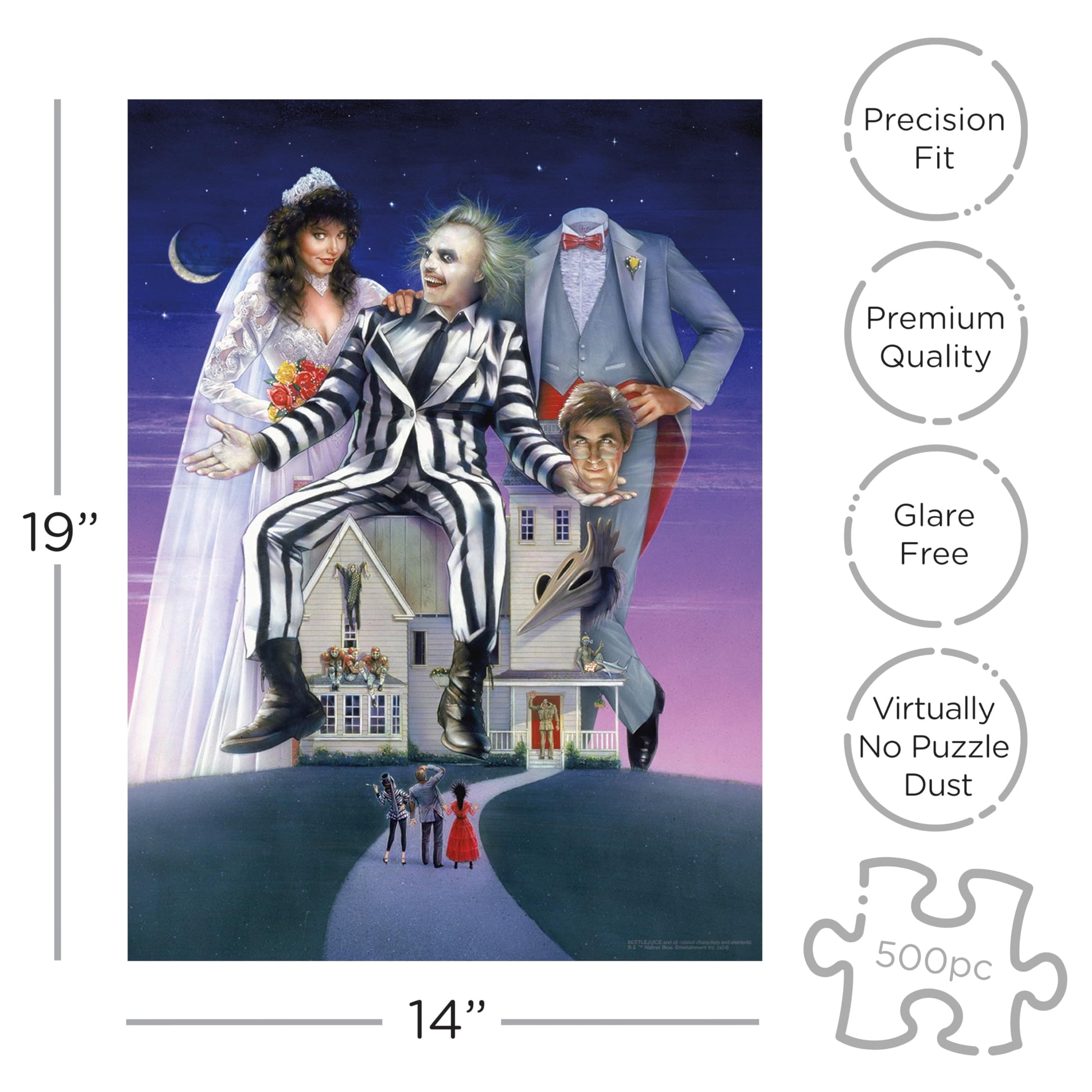 AQUARIUS Beetlejuice 500 Piece Jigsaw Puzzle in Tin Box